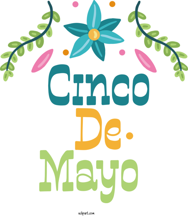 Free Holidays Leaf Floral Design Logo For Cinco De Mayo Clipart Transparent Background