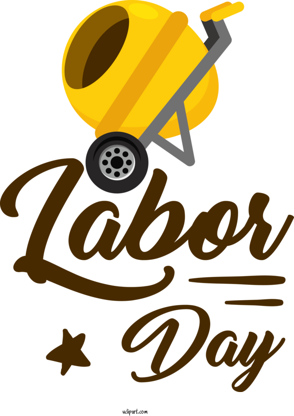 Free Holidays Logo Design Text For Labor Day Clipart Transparent Background