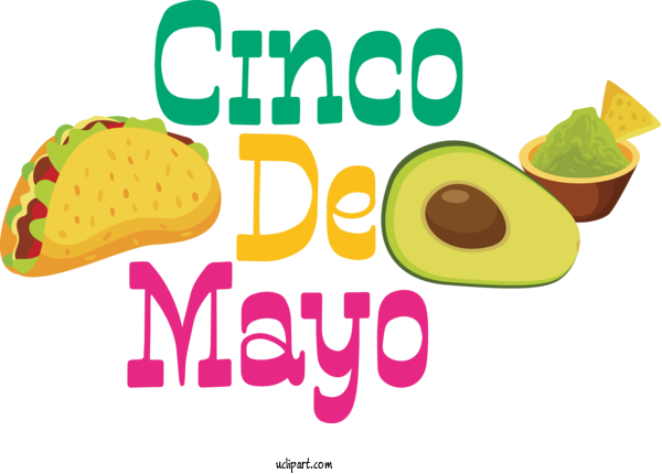 Free Holidays Junk Food Superfood Design For Cinco De Mayo Clipart Transparent Background