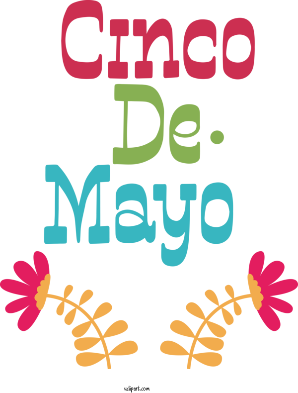 Free Holidays Human Logo Flower For Cinco De Mayo Clipart Transparent Background