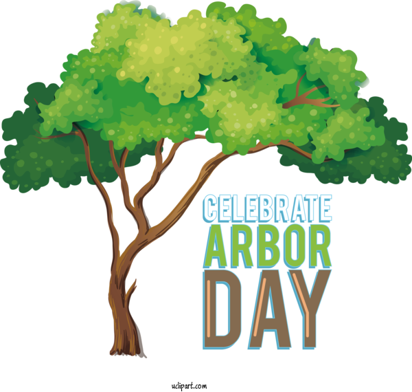 Free Holidays Tree Green Tree Foliage Design For Arbor Day Clipart Transparent Background