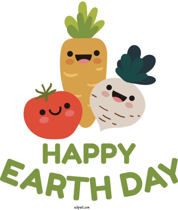 Free Holidays Cartoon Vegetable Logo For Earth Day Clipart Transparent Background