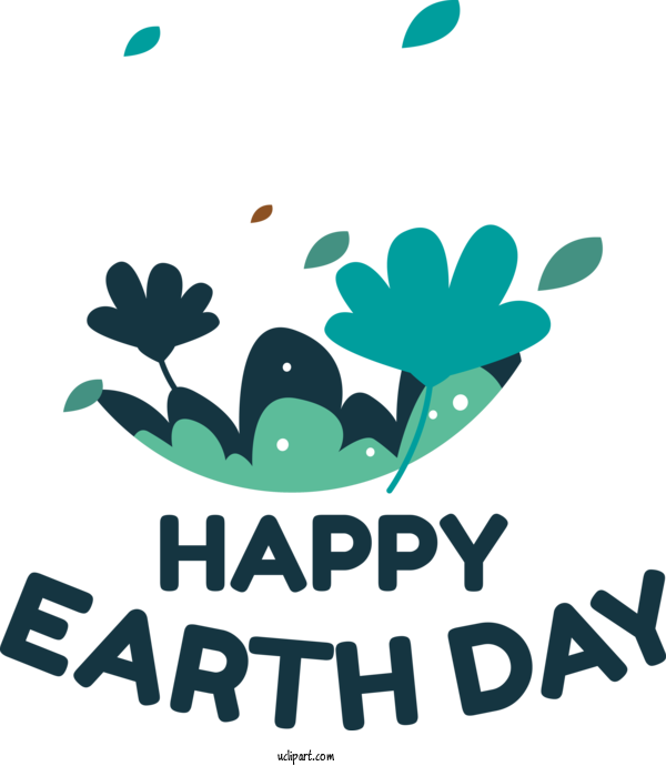 Free Holidays Logo Leaf Text For Earth Day Clipart Transparent Background
