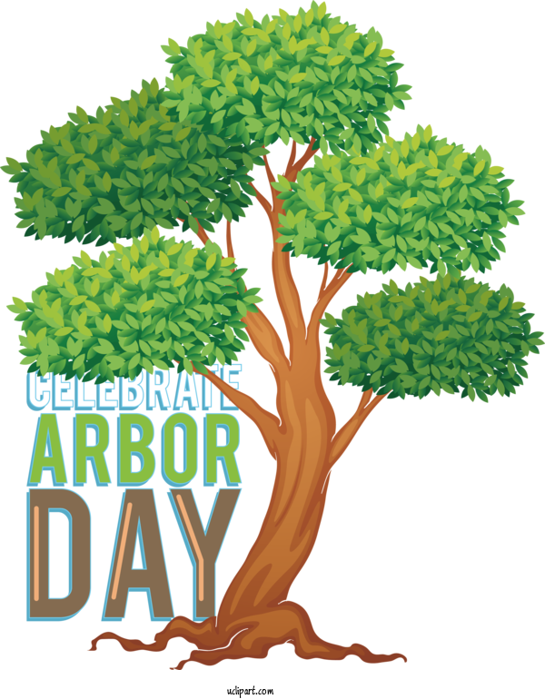 Free Holidays Tree Apple Trunk For Arbor Day Clipart Transparent Background