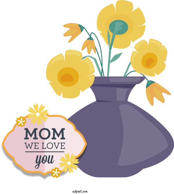 Free Holidays Mother's Day Flower Design For Mothers Day Clipart Transparent Background