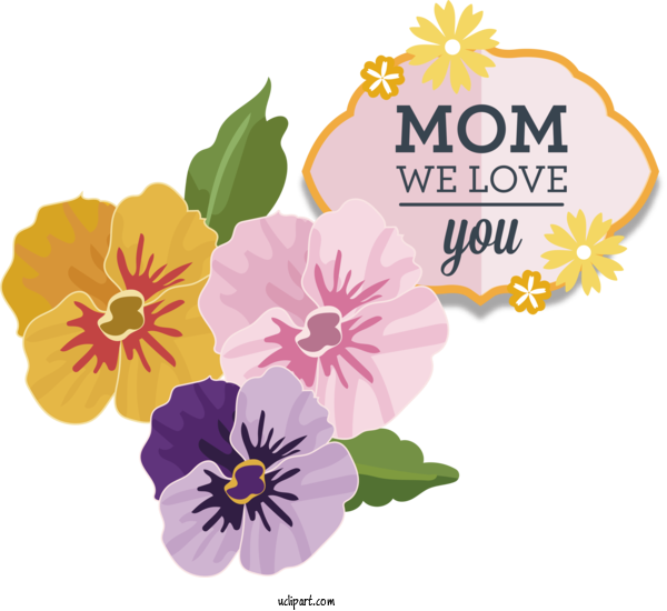 Free Holidays Flower Picture Frame Painting For Mothers Day Clipart Transparent Background