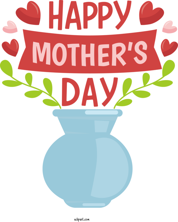 Free Holidays Flower Flowerpot Line For Mothers Day Clipart Transparent Background