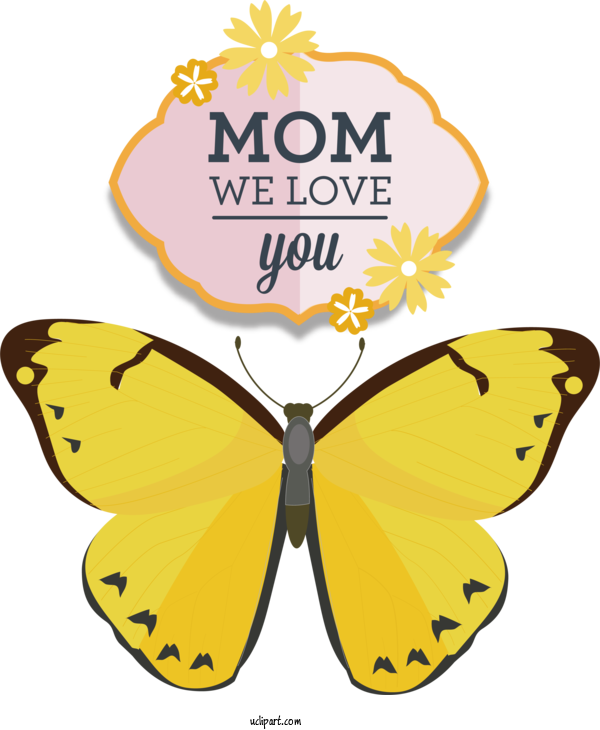 Free Holidays Butterflies Monarch Butterfly Brush Footed Butterflies For Mothers Day Clipart Transparent Background