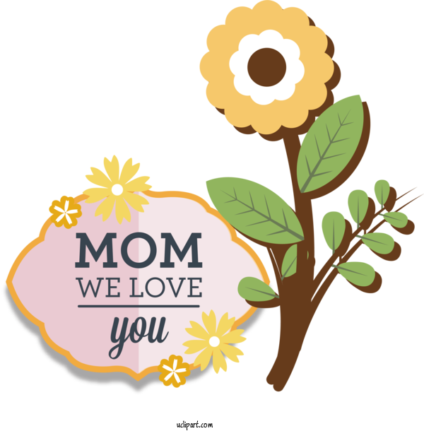 Free Holidays Design Drawing For Mothers Day Clipart Transparent Background