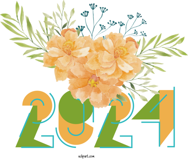 Free Holidays Flower Floral Design Easter Lily For New Year 2024 Clipart Transparent Background