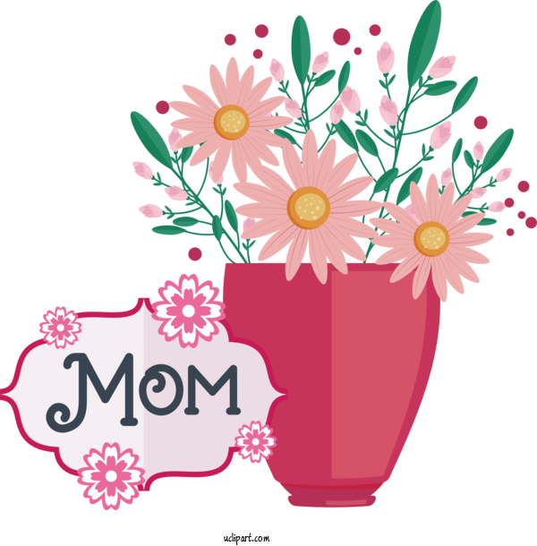 Free Holidays Flower Design Line Art For Mothers Day Clipart Transparent Background