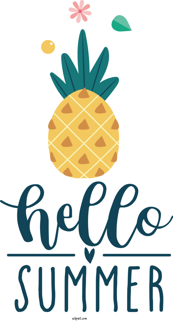 Free Nature Pineapple Line Logo For Summer Clipart Transparent Background