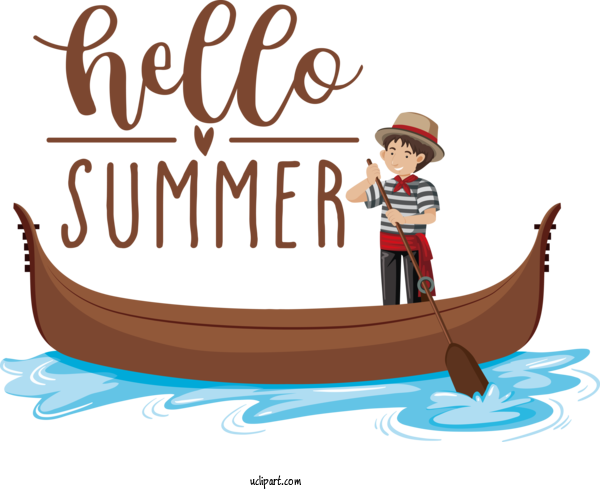 Free Nature Boat Cartoon Boating For Summer Clipart Transparent Background