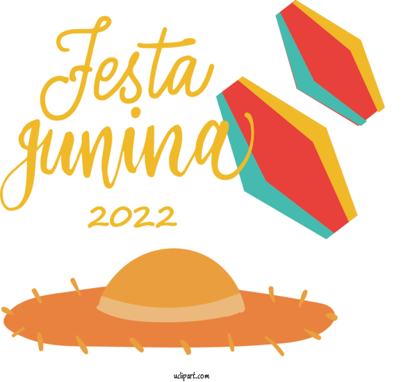 Free Holidays Logo Hat Design For Brazilian Festa Junina Clipart Transparent Background