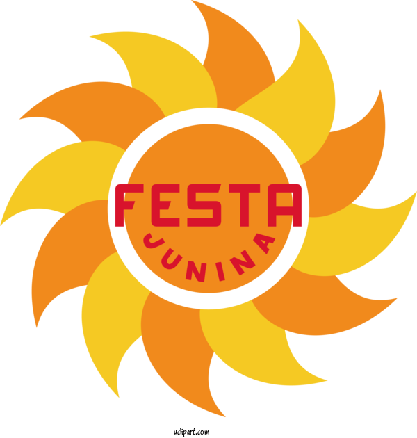 Free Holidays Flower Logo Symbol For Brazilian Festa Junina Clipart Transparent Background