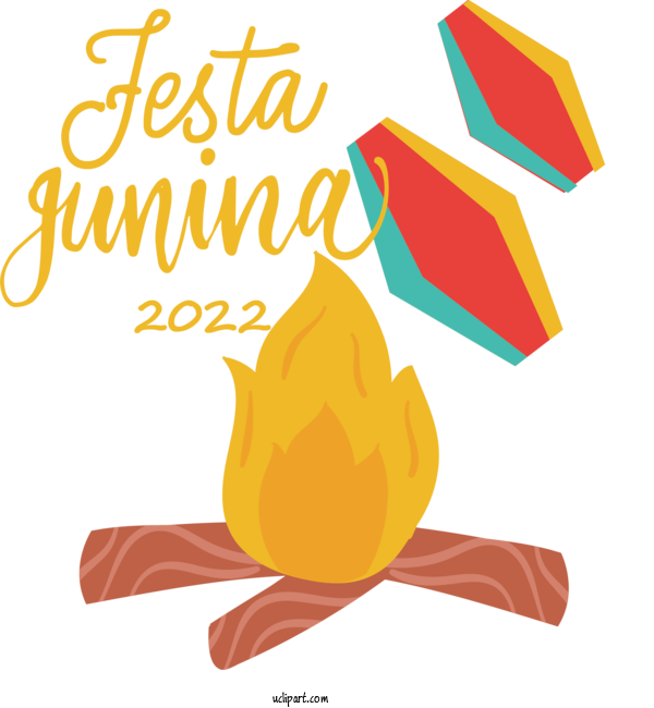 Free Holidays Flower Design Yellow For Brazilian Festa Junina Clipart Transparent Background