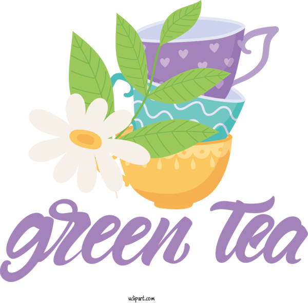 Free Drink Logo Text Flower For Tea Clipart Transparent Background