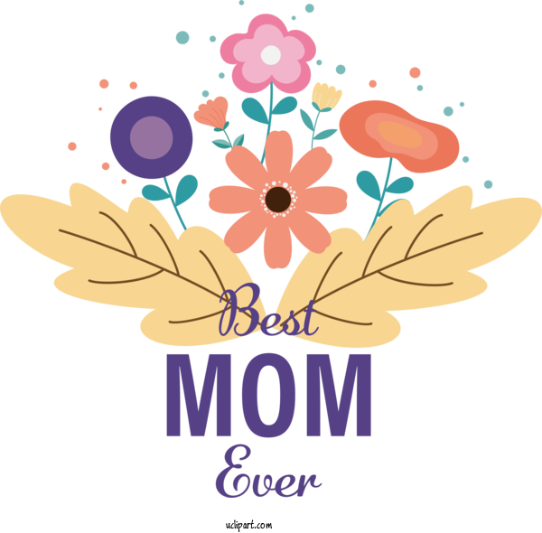Free Holidays Design Drawing Flat Design For Mothers Day Clipart Transparent Background