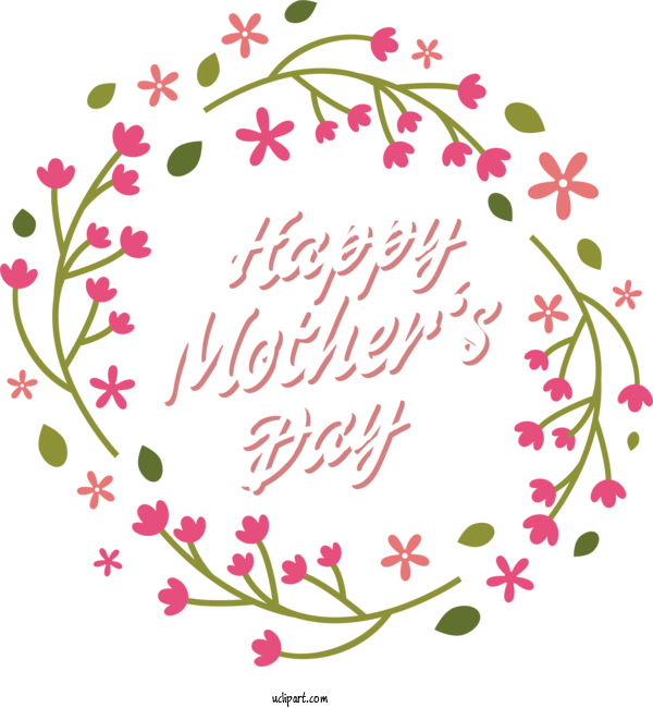 Free Holidays Mother's Day Greeting Card Floral Design For Mothers Day Clipart Transparent Background