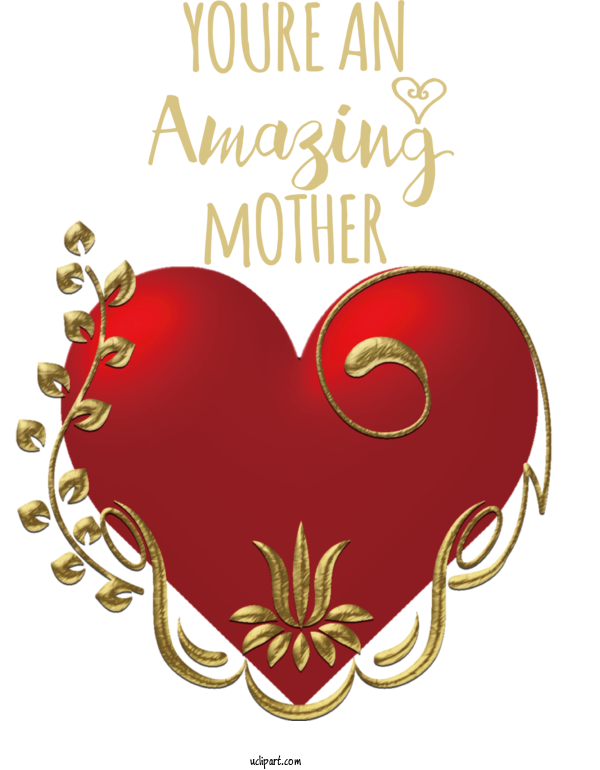 Free Holidays Heart Valentine's Day Design For Mothers Day Clipart Transparent Background