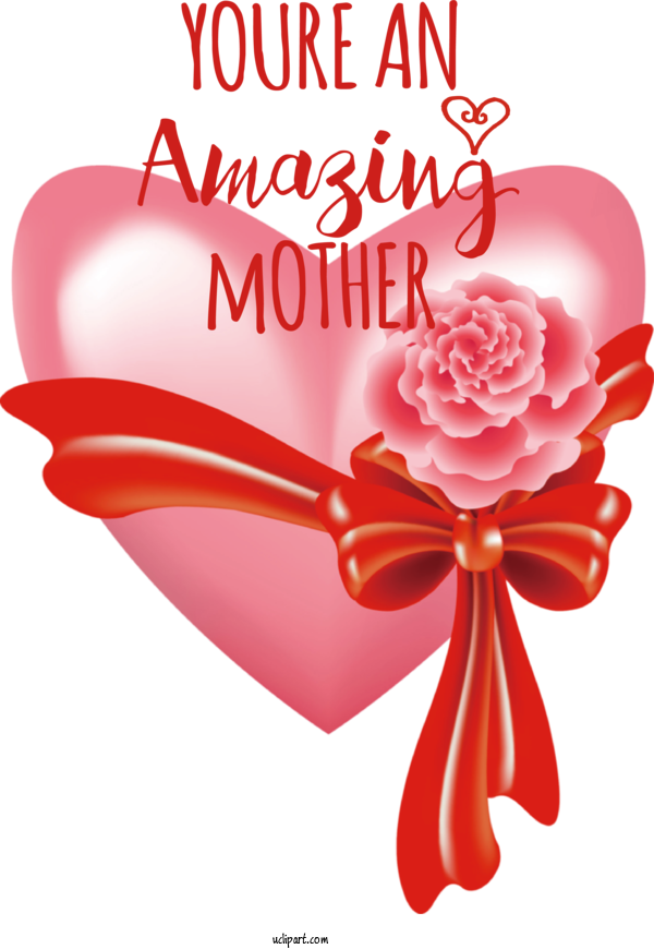 Free Holidays Heart Design Drawing For Mothers Day Clipart Transparent Background