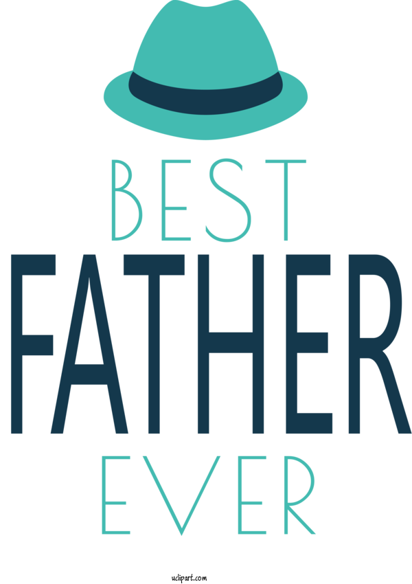 Free Holidays Design Logo Teal For Fathers Day Clipart Transparent Background