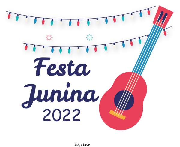 Free Holidays Guitar Accessory Logo Guitar For Brazilian Festa Junina Clipart Transparent Background