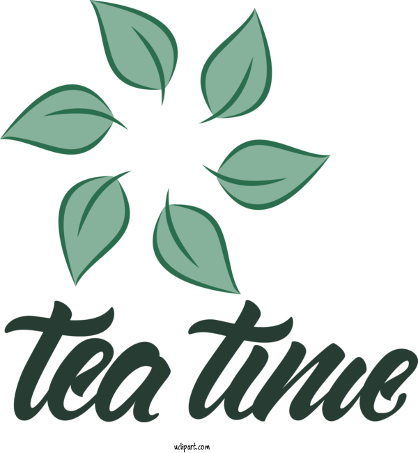 Free Drink Leaf Plant Stem Line For Tea Clipart Transparent Background