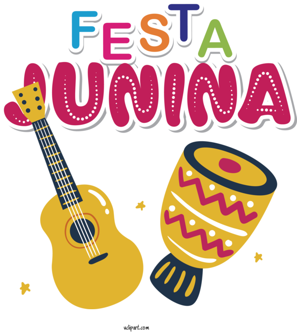 Free Holidays Guitar Accessory Guitar Cartoon For Brazilian Festa Junina Clipart Transparent Background