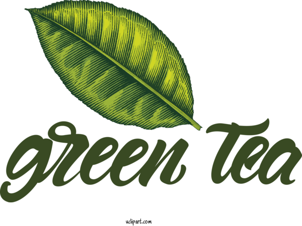 Free Drink Leaf Logo Font For Tea Clipart Transparent Background