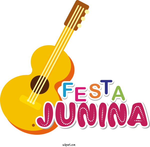 Free Holidays Guitar Accessory Acoustic Guitar Guitar For Brazilian Festa Junina Clipart Transparent Background