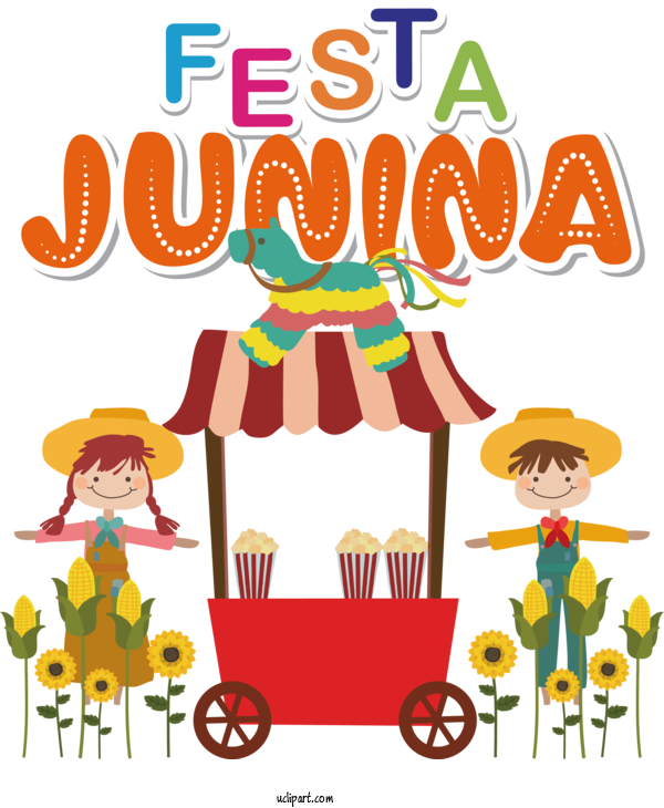 Free Holidays Cartoon Festival Recreation For Brazilian Festa Junina Clipart Transparent Background