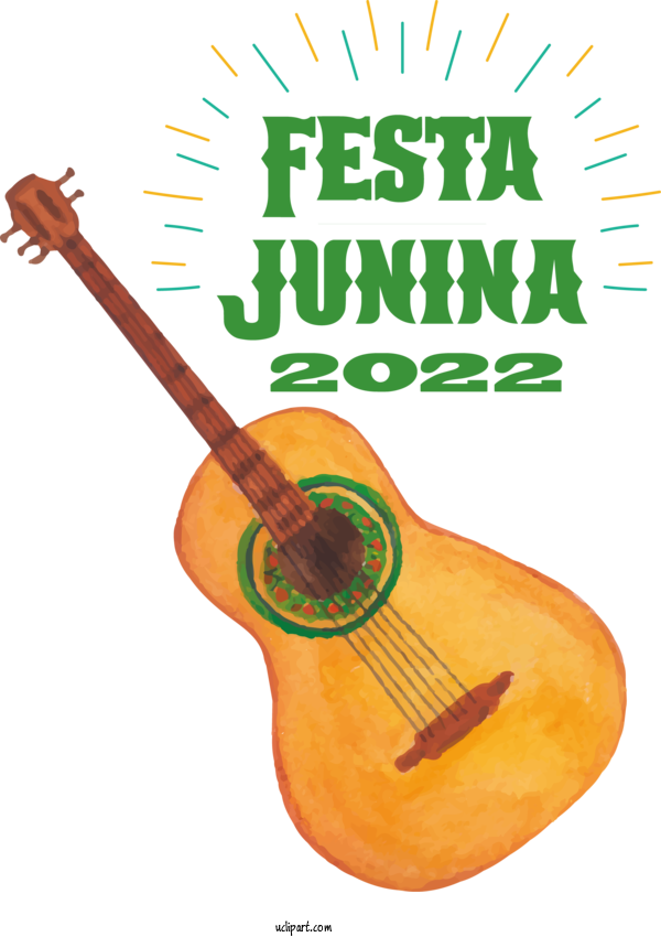 Free Holidays String Instrument Acoustic Guitar Musical Instrument Accessory For Brazilian Festa Junina Clipart Transparent Background