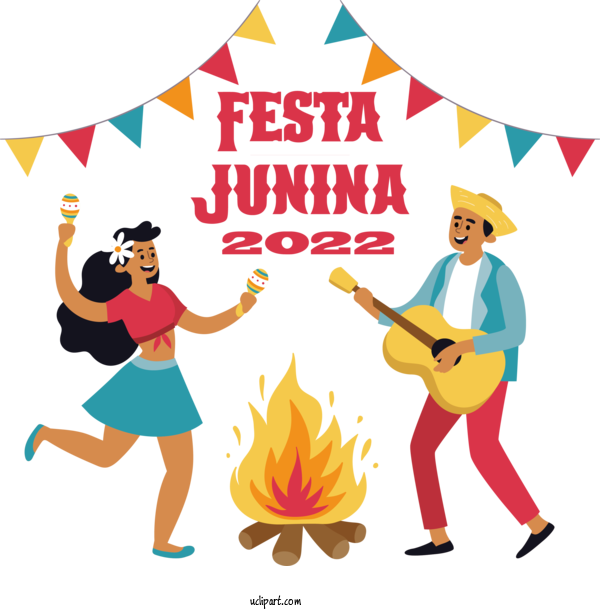 Free Holidays Human Cartoon Line For Brazilian Festa Junina Clipart Transparent Background
