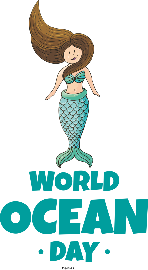 Free Nature Human Mermaid Cartoon For Ocean Clipart Transparent Background