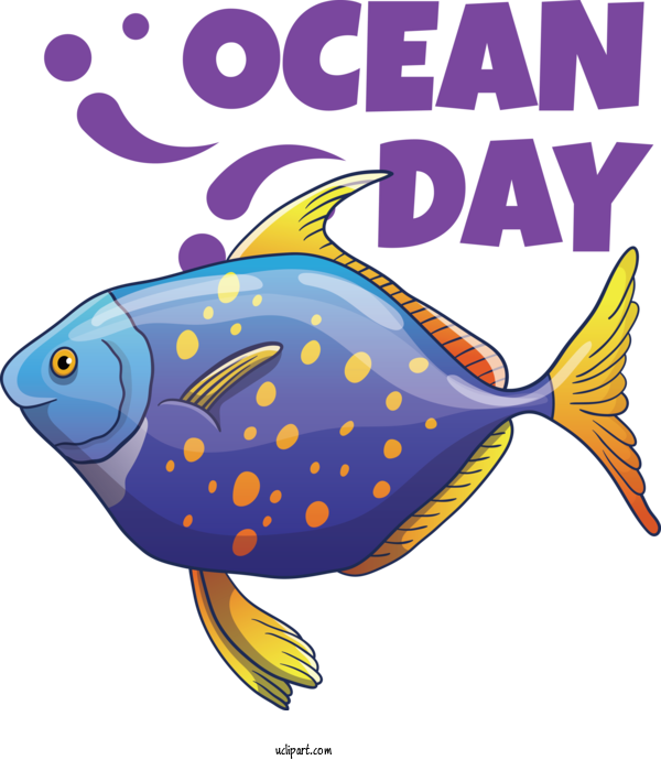 Free Nature Cartoon Line Fish For Ocean Clipart Transparent Background