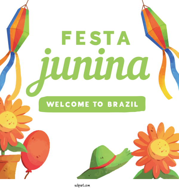 Free Holidays Cut Flowers Leaf Floral Design For Brazilian Festa Junina Clipart Transparent Background