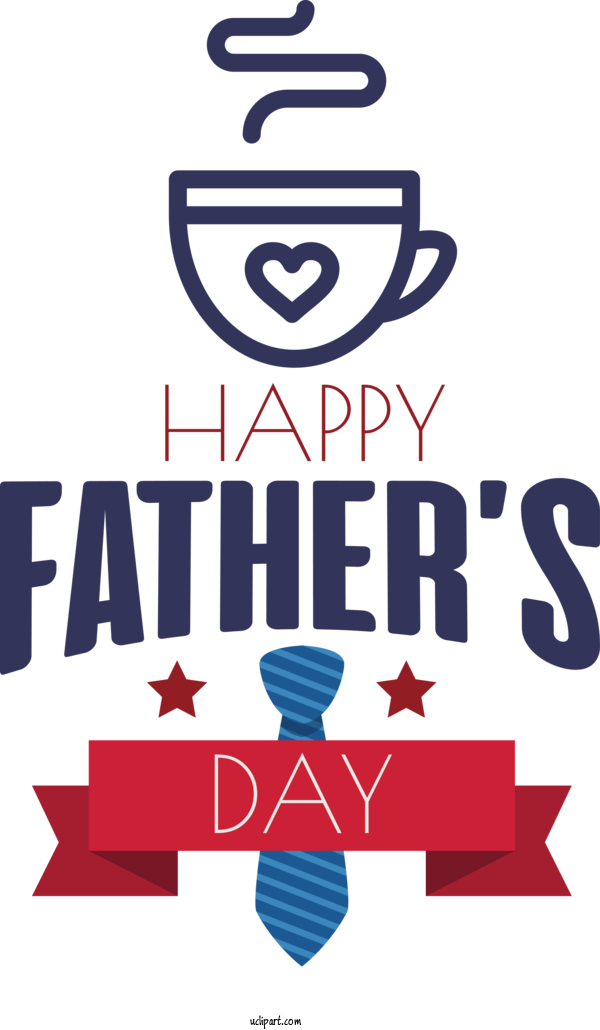 Free Holidays Logo Design Line For Fathers Day Clipart Transparent Background