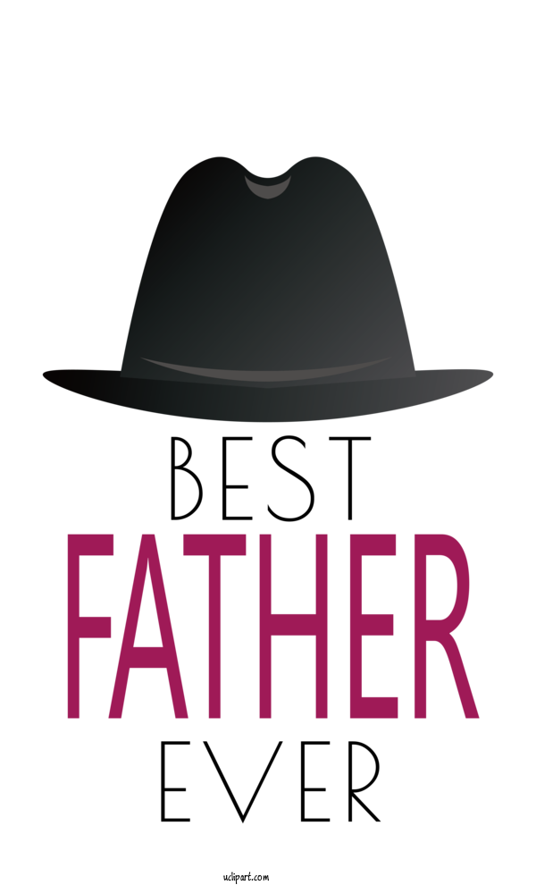Free Holidays Hat Fedora Logo For Fathers Day Clipart Transparent Background