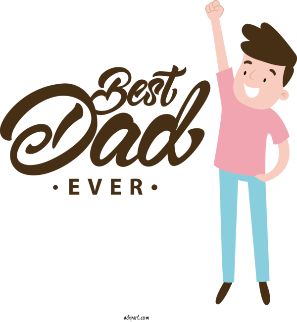 Free Holidays Cartoon Logo Design For Fathers Day Clipart Transparent Background