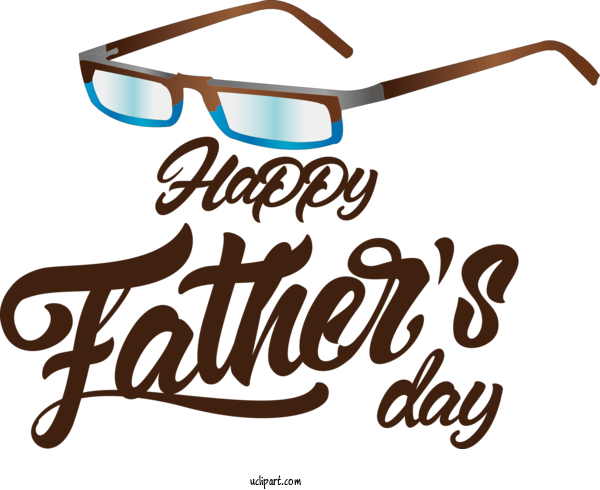 Free Holidays Logo Glasses Cartoon For Fathers Day Clipart Transparent Background