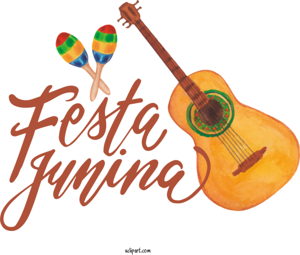 Free Holidays Guitar Accessory Acoustic Guitar String Instrument For Brazilian Festa Junina Clipart Transparent Background