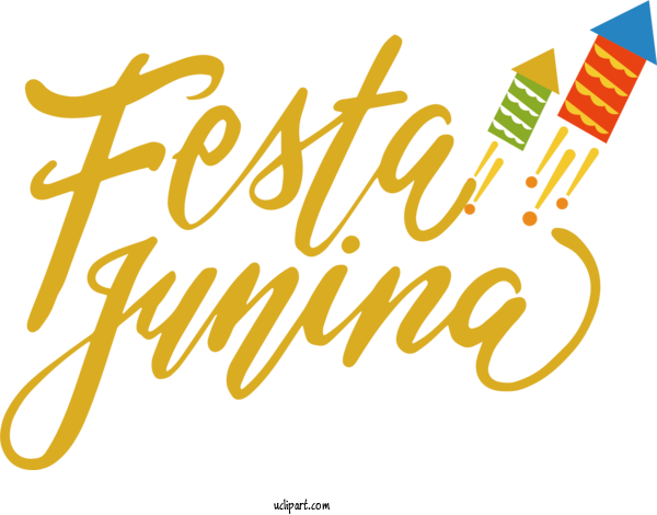 Free Holidays Logo Calligraphy Line For Brazilian Festa Junina Clipart Transparent Background