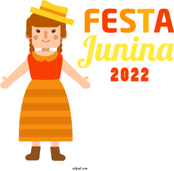 Free Holidays Cartoon Drawing Human For Brazilian Festa Junina Clipart Transparent Background