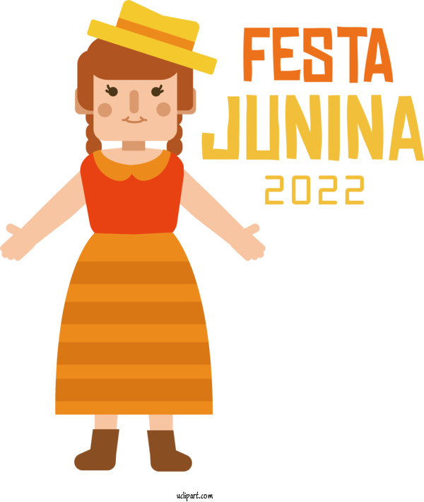 Free Holidays Drawing Cartoon Logo For Brazilian Festa Junina Clipart Transparent Background