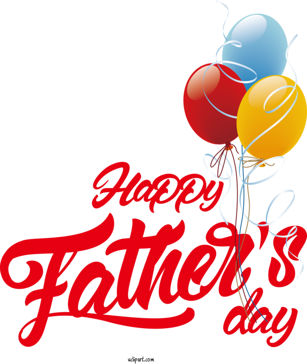 Free Holidays Balloon Balões De Aniversário Logo For Fathers Day Clipart Transparent Background