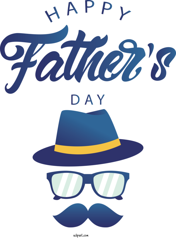 Free Holidays Design Logo Hat For Fathers Day Clipart Transparent Background