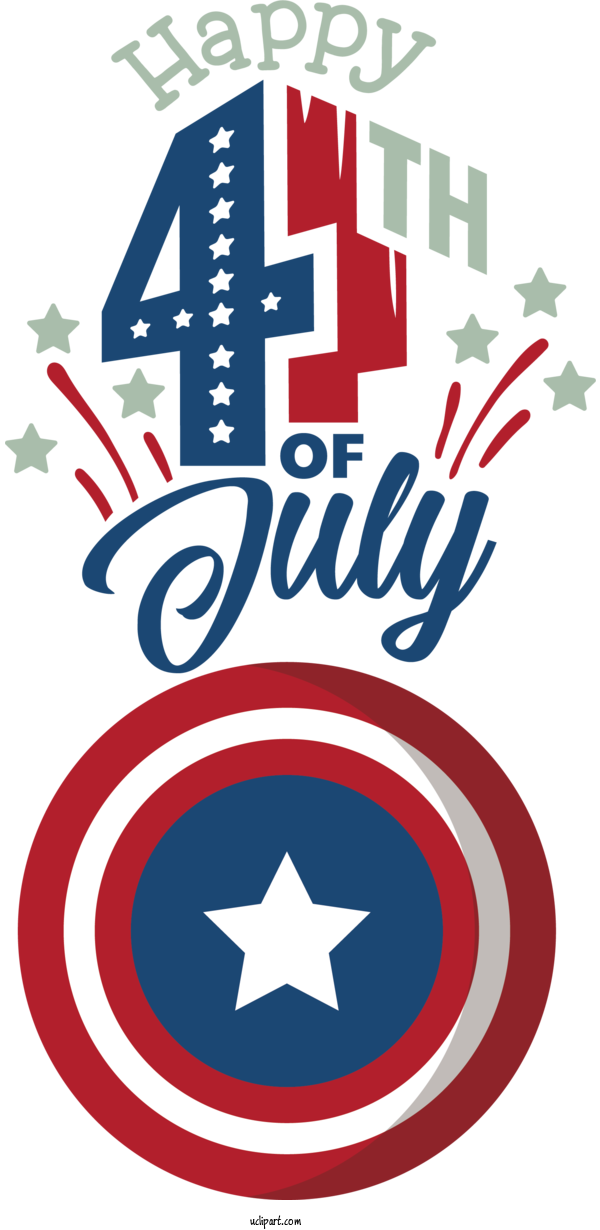 Free Holidays Design Logo Symbol For Fourth Of July Clipart Transparent Background