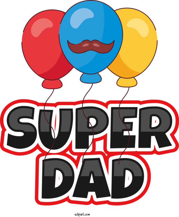 Free Holidays Human Cartoon Balloon For Fathers Day Clipart Transparent Background
