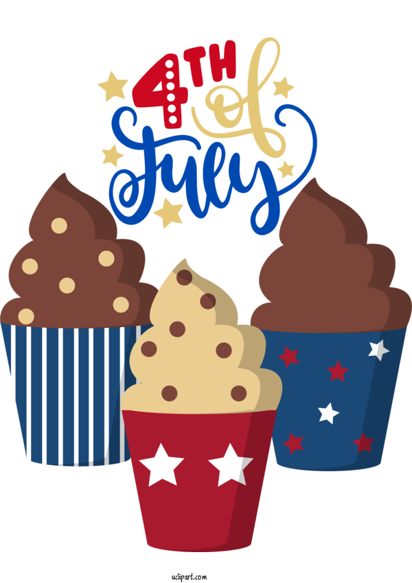 Free Holidays Bakery Muffin Baking For Fourth Of July Clipart Transparent Background